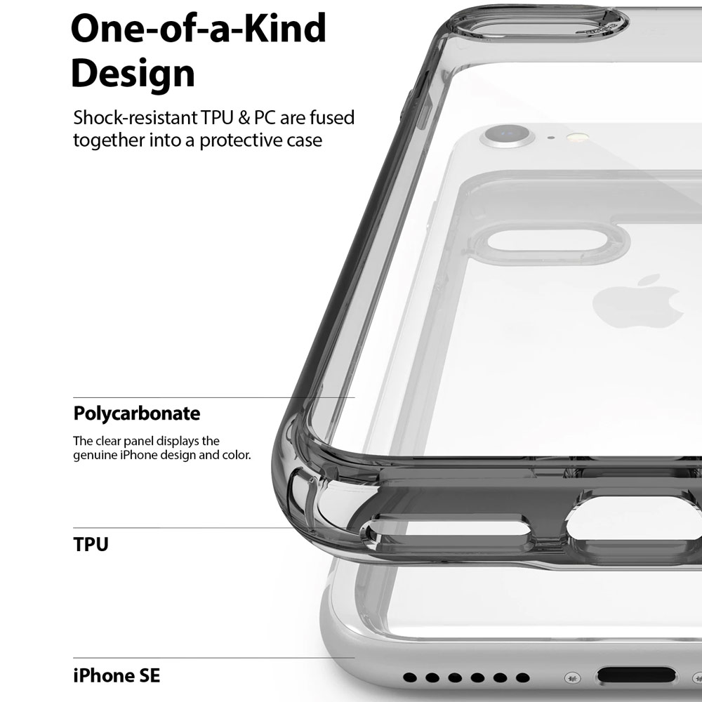 Picture of Apple iPhone 7 4.7 Case | Ringke Fusion Drop Protection Case for iPhone SE 2020 2022 iPhone 7 iPhone 8 Case (Clear)