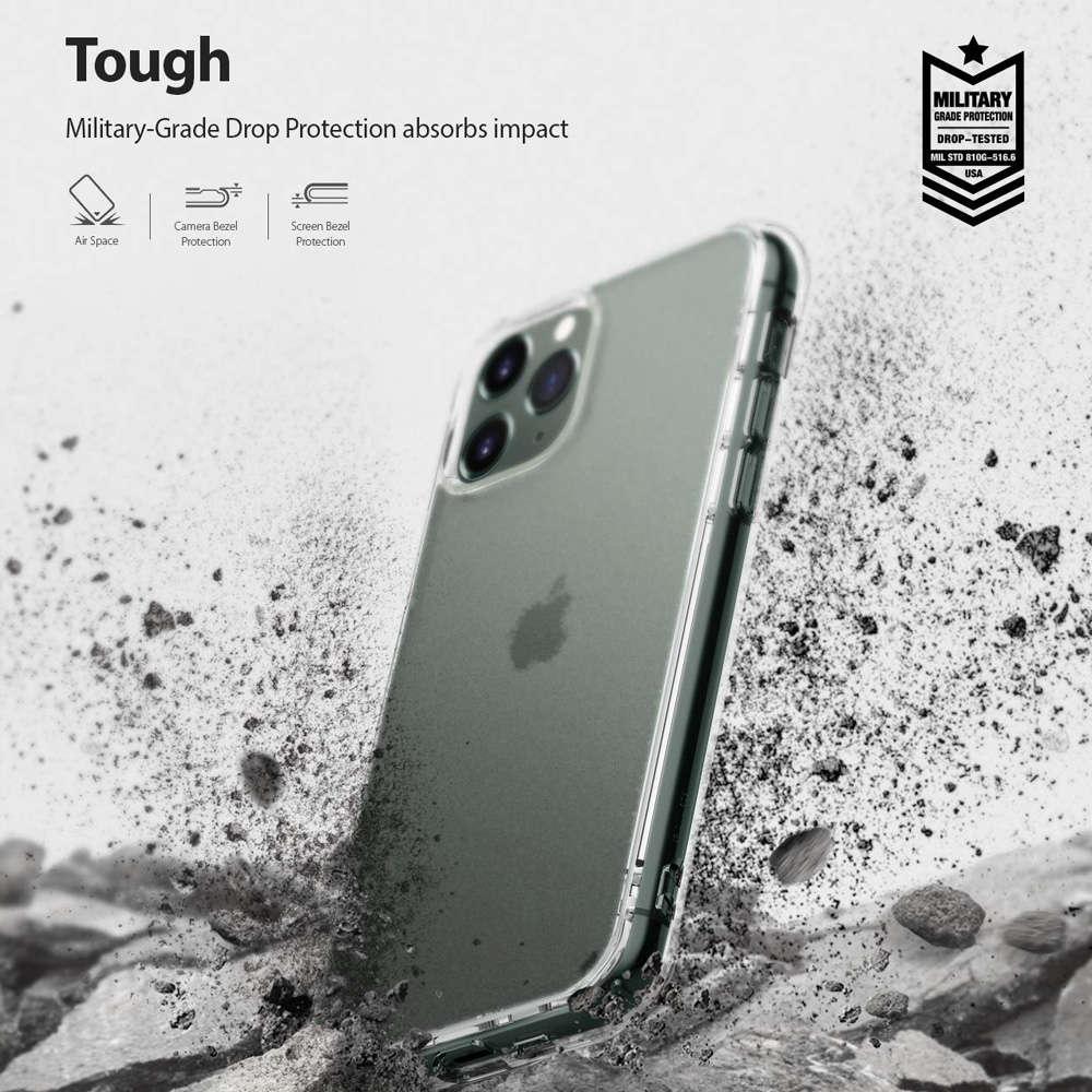 Picture of Apple iPhone 11 Pro 5.8  | Ringke Fusion Matte Anti Fingerprint Extreme Tough Protection for Apple iPhone 11 Pro 5.8 (Matte Clear)