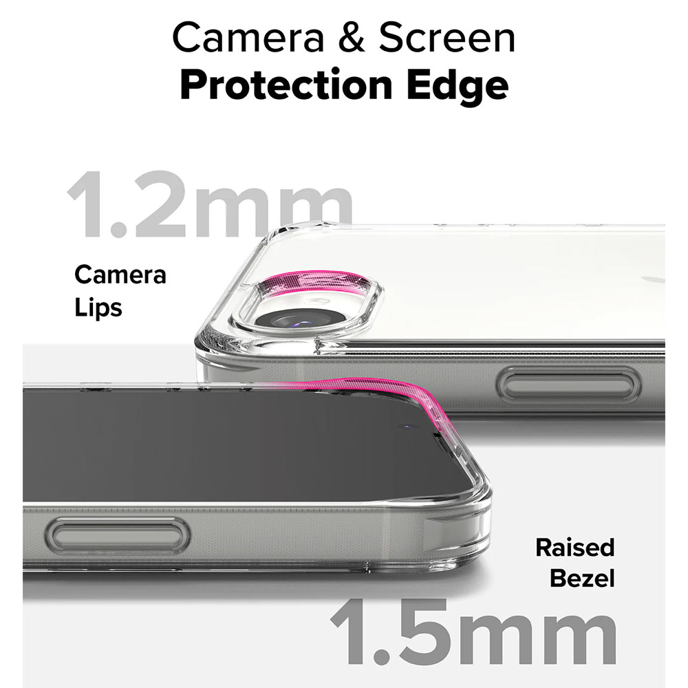 Picture of Apple iPhone 16e Case | Ringke Fusion Transparent Hybrid Protection Case for iPhone 16e (Clear)