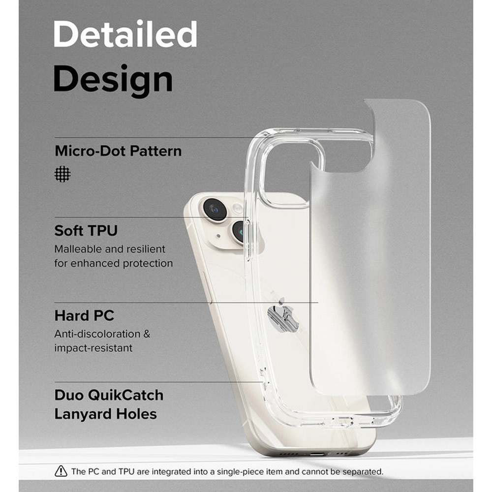 Picture of Apple iPhone 15 Plus 6.7 Case | Ringke Fusion Slim Drop Protection Case for Apple iPhone 15 Plus 6.7 (Matte Clear)