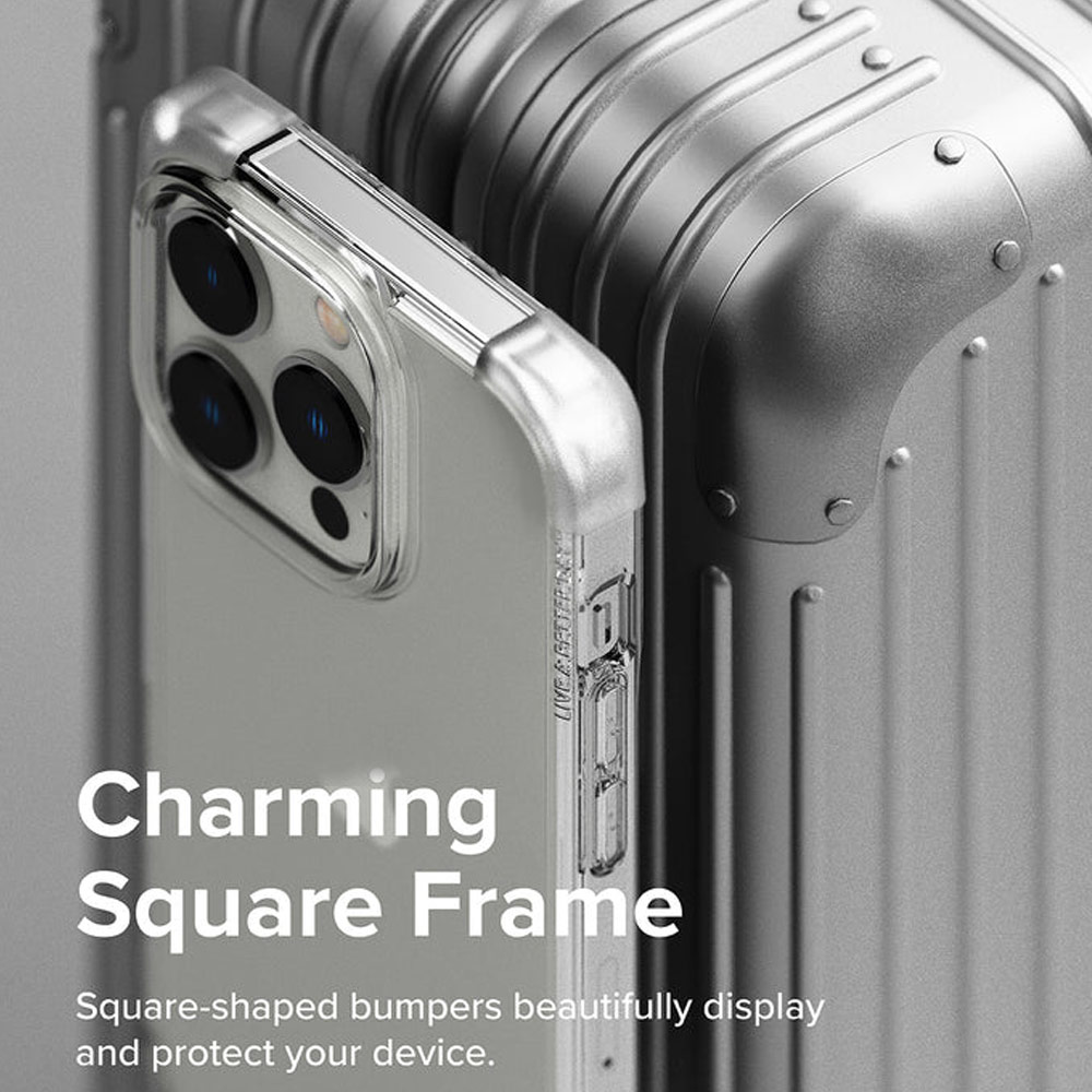 Picture of Apple iPhone 14 6.1 Case | Ringke Fusion Bumper Corner Edge Drop Protection Case for iPhone 14 6.1 (Matte Smoke Black)