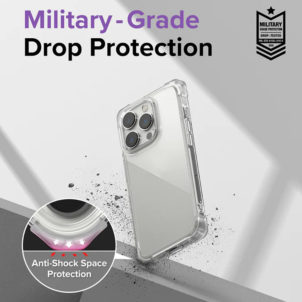 Picture of Apple iPhone 14 6.1 Case | Ringke Fusion Bumper Corner Edge Drop Protection Case for iPhone 14 6.1 (Matte Smoke Black)