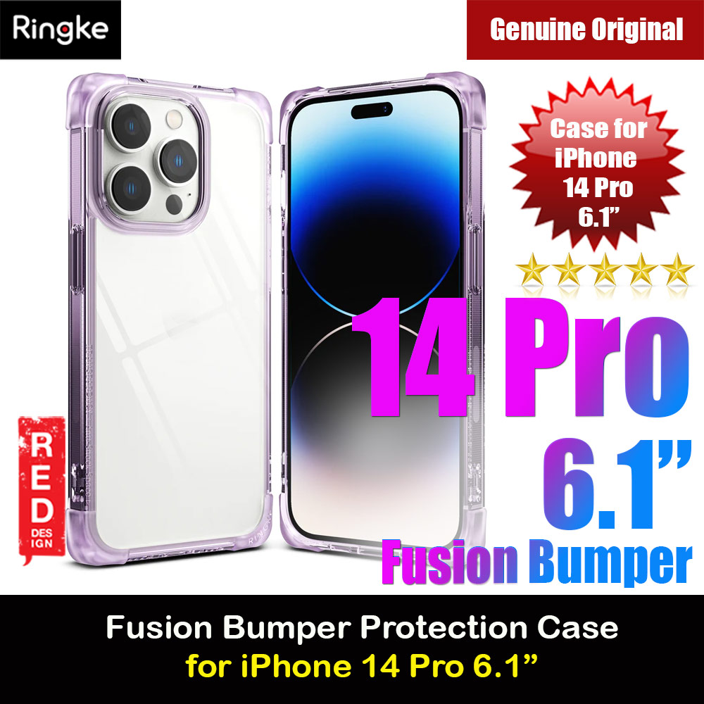Picture of Ringke Fusion Bumper Corner Edge Drop Protection Case for iPhone 14 Pro 6.1 (Clear Purple) Apple iPhone 14 Pro 6.1- Apple iPhone 14 Pro 6.1 Cases, Apple iPhone 14 Pro 6.1 Covers, iPad Cases and a wide selection of Apple iPhone 14 Pro 6.1 Accessories in Malaysia, Sabah, Sarawak and Singapore 