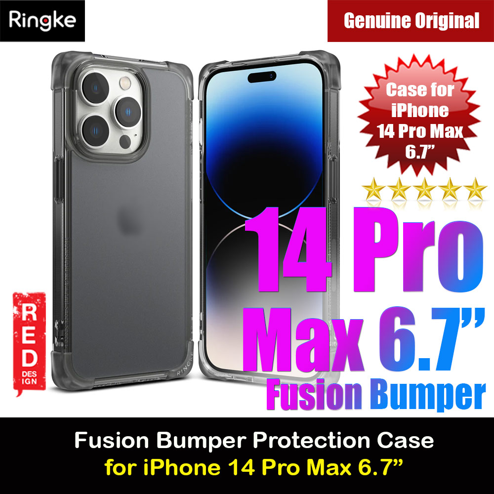 Picture of Ringke Fusion Bumper Corner Edge Drop Protection Case for iPhone 14 Pro Max 6.7 (Matte Smoke Black) Apple iPhone 14 Pro Max 6.7- Apple iPhone 14 Pro Max 6.7 Cases, Apple iPhone 14 Pro Max 6.7 Covers, iPad Cases and a wide selection of Apple iPhone 14 Pro Max 6.7 Accessories in Malaysia, Sabah, Sarawak and Singapore 