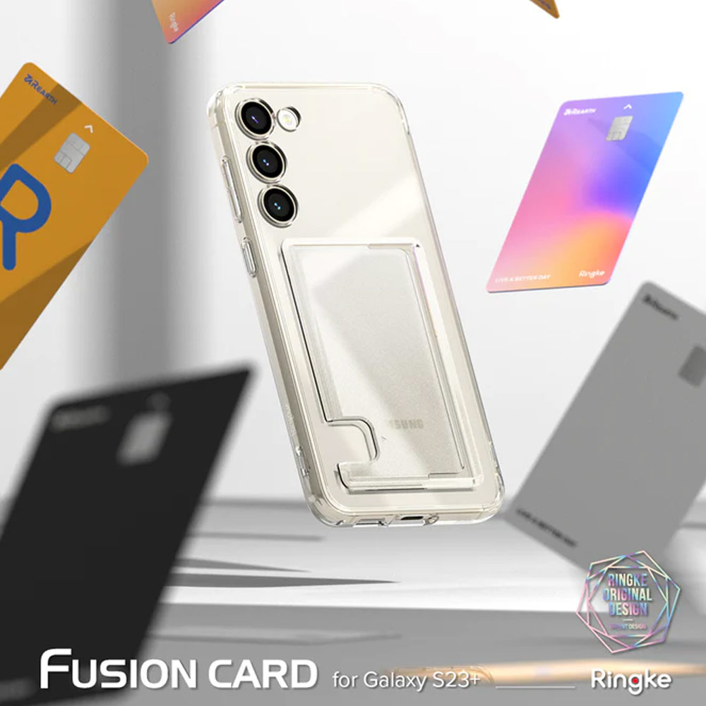 Picture of Samsung Galaxy S23 Plus Case | Ringke Fusion Card Storage Transparent Protection Case for Samsung Galaxy S23 Plus (Clear)