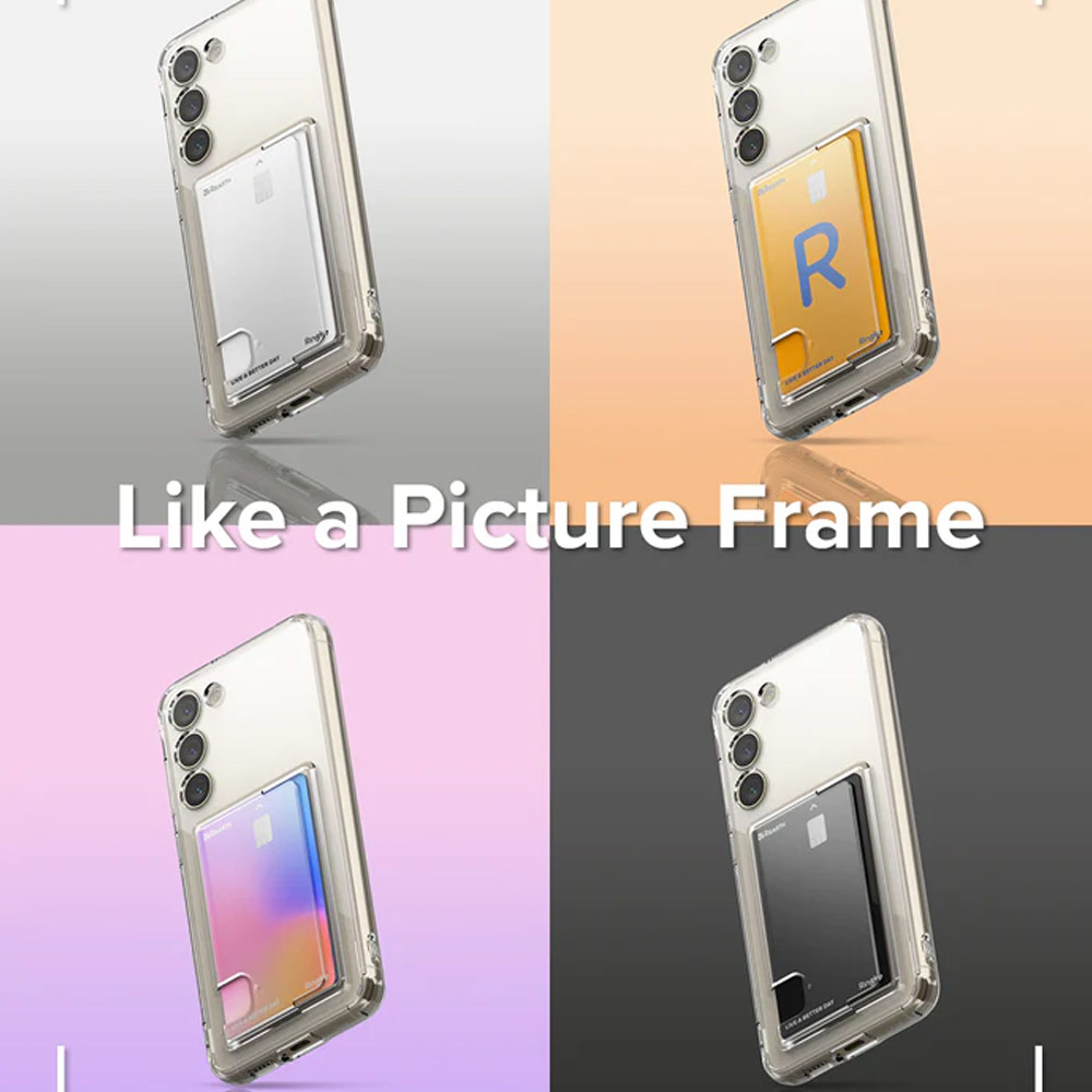 Picture of Samsung Galaxy S23 Plus Case | Ringke Fusion Card Storage Transparent Protection Case for Samsung Galaxy S23 Plus (Clear)