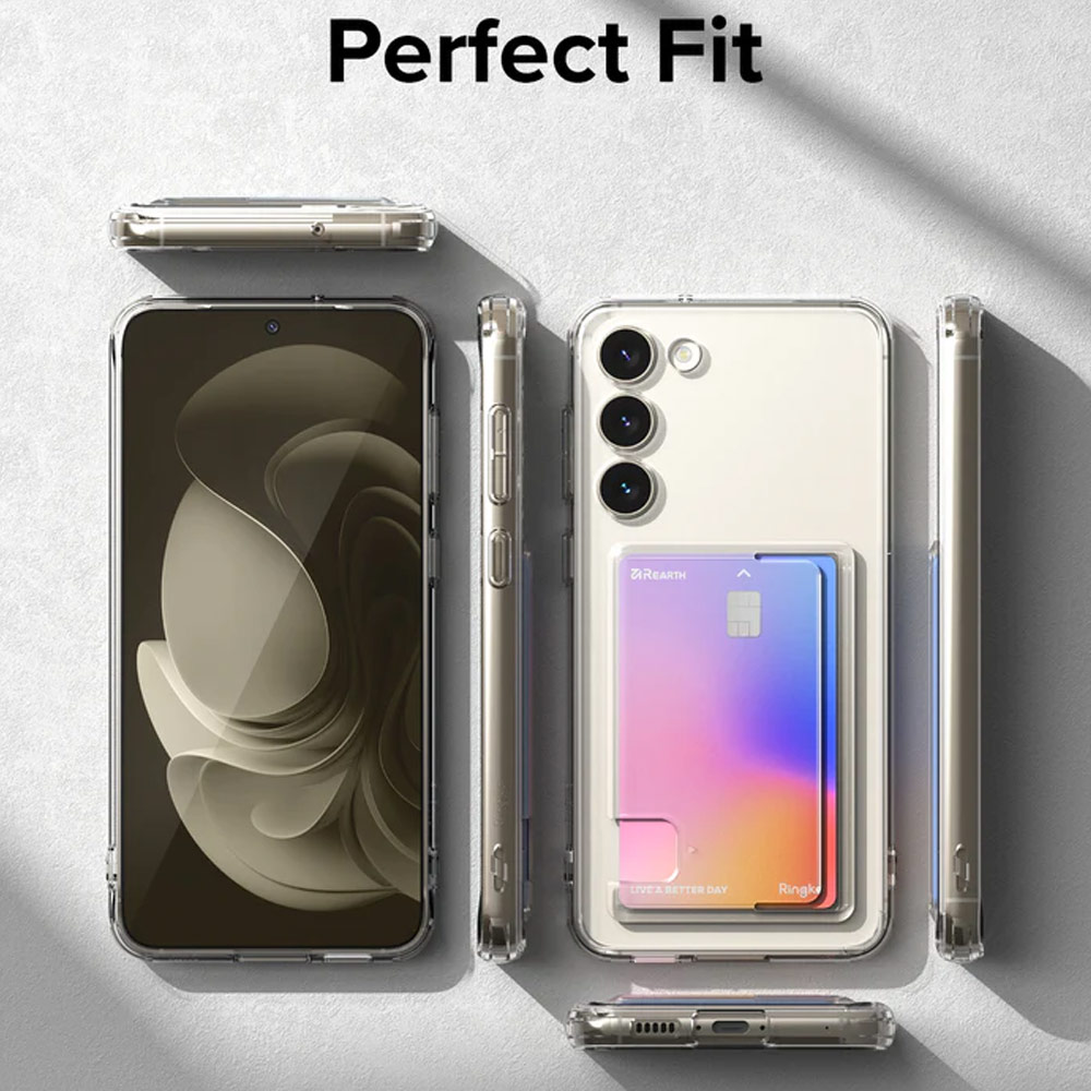 Picture of Samsung Galaxy S23 Plus Case | Ringke Fusion Card Storage Transparent Protection Case for Samsung Galaxy S23 Plus (Clear)