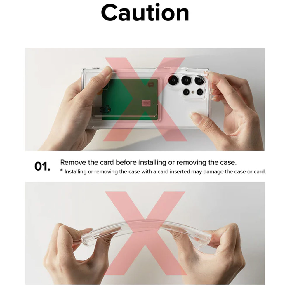 Picture of Samsung Galaxy S23 Plus Case | Ringke Fusion Card Storage Transparent Protection Case for Samsung Galaxy S23 Plus (Clear)