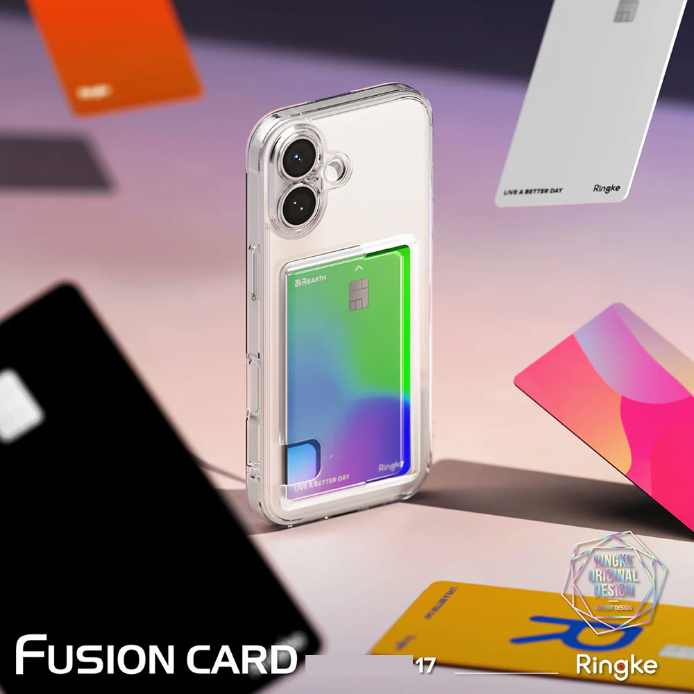 Picture of Apple iPhone 17 6.3 Case | Ringke Fusion Card Holder Drop Protection Case for iPhone 17 6.3 (Clear)