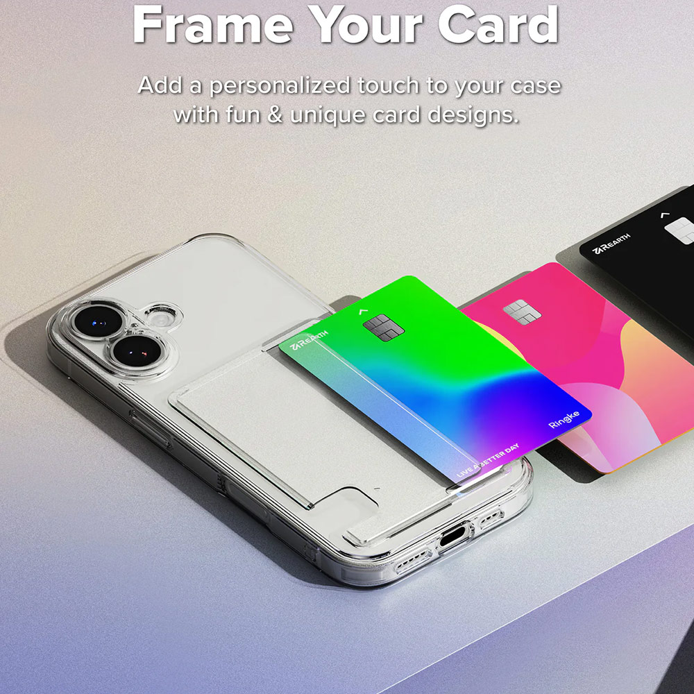 Picture of Apple iPhone 17 6.3 Case | Ringke Fusion Card Holder Drop Protection Case for iPhone 17 6.3 (Clear)