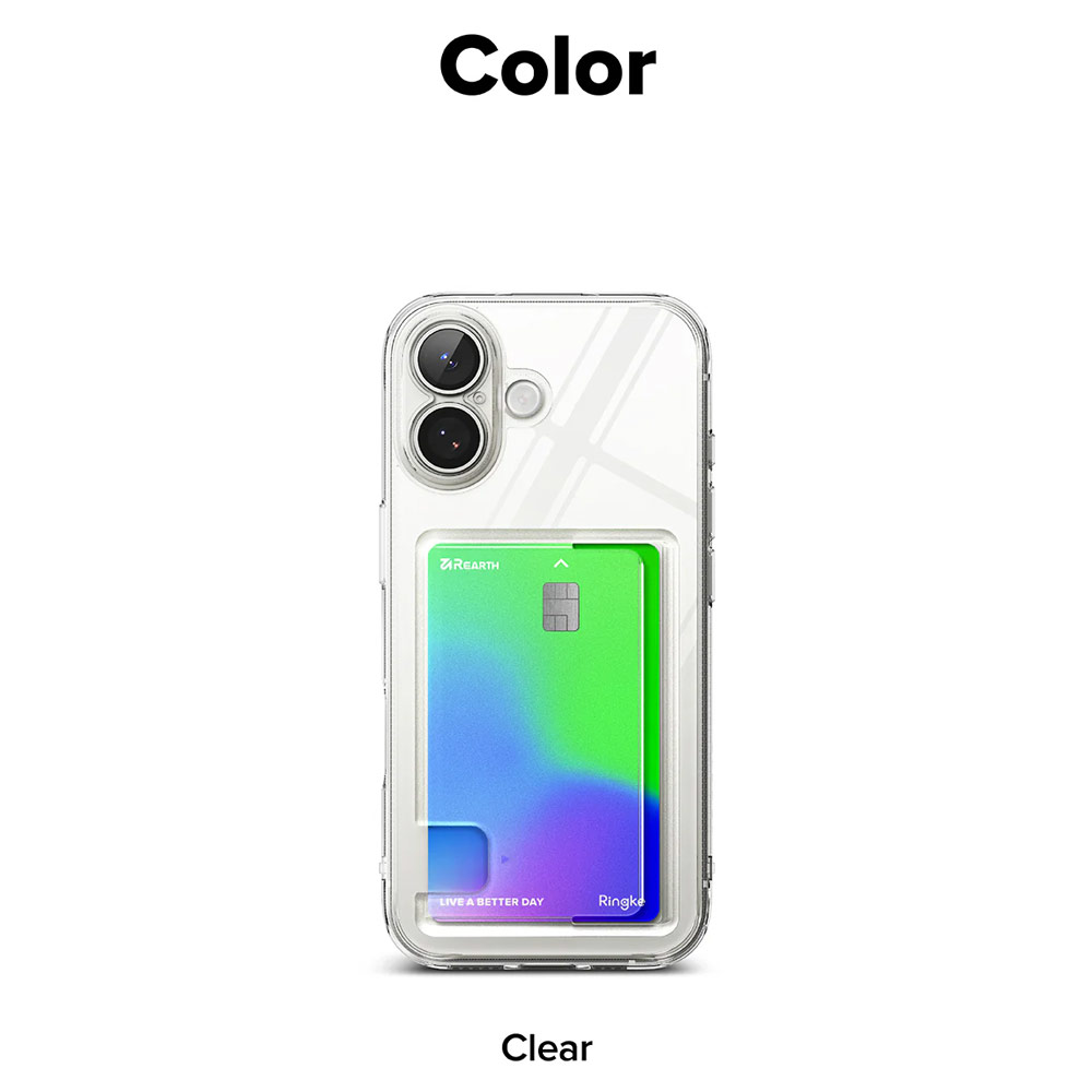 Picture of Apple iPhone 17 6.3 Case | Ringke Fusion Card Holder Drop Protection Case for iPhone 17 6.3 (Clear)