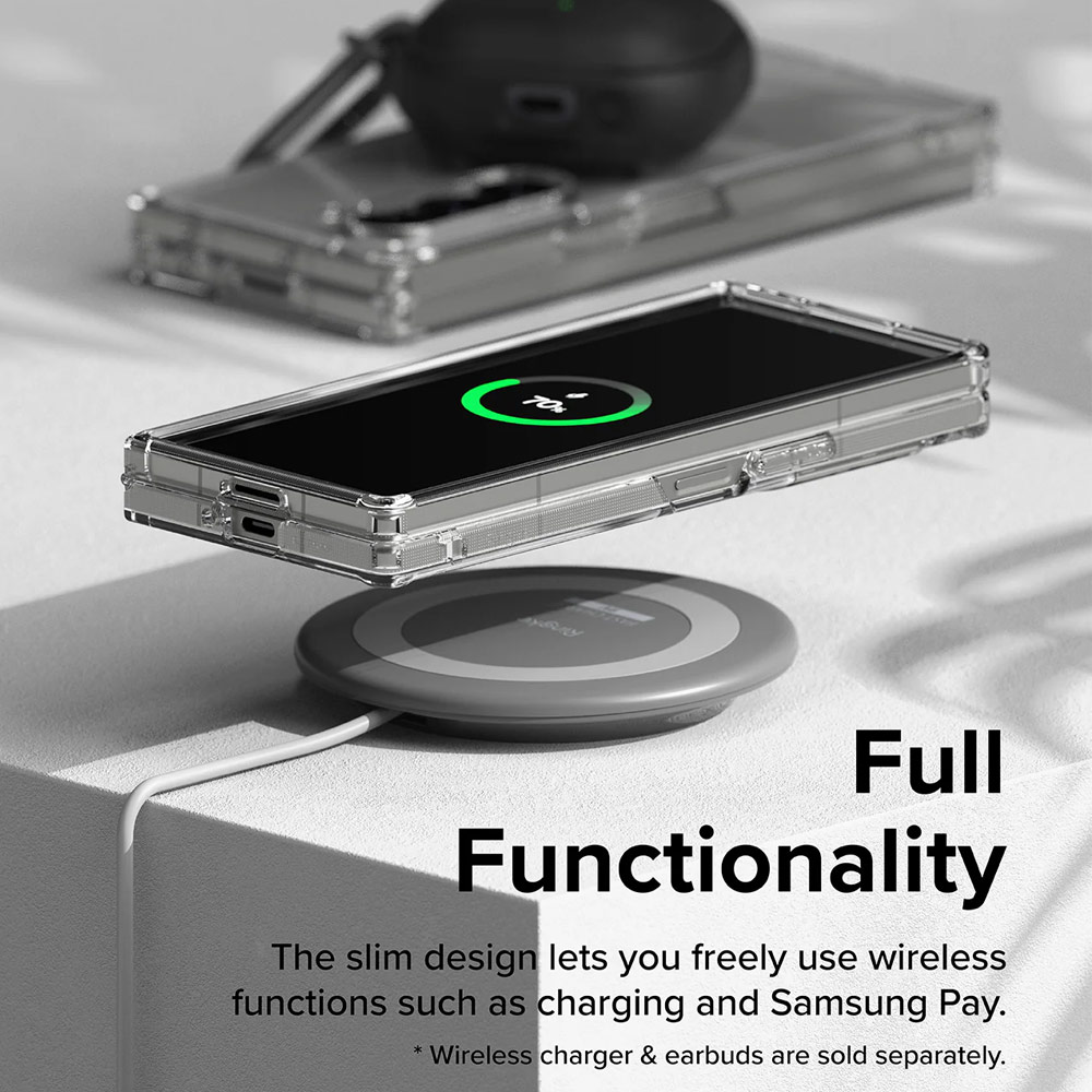 Picture of Samsung Galaxy Z Fold 6 Case | Ringke Fusion  Protection Case with Strap Hole for Samsung Galaxy Z Fold 6 (Clear)