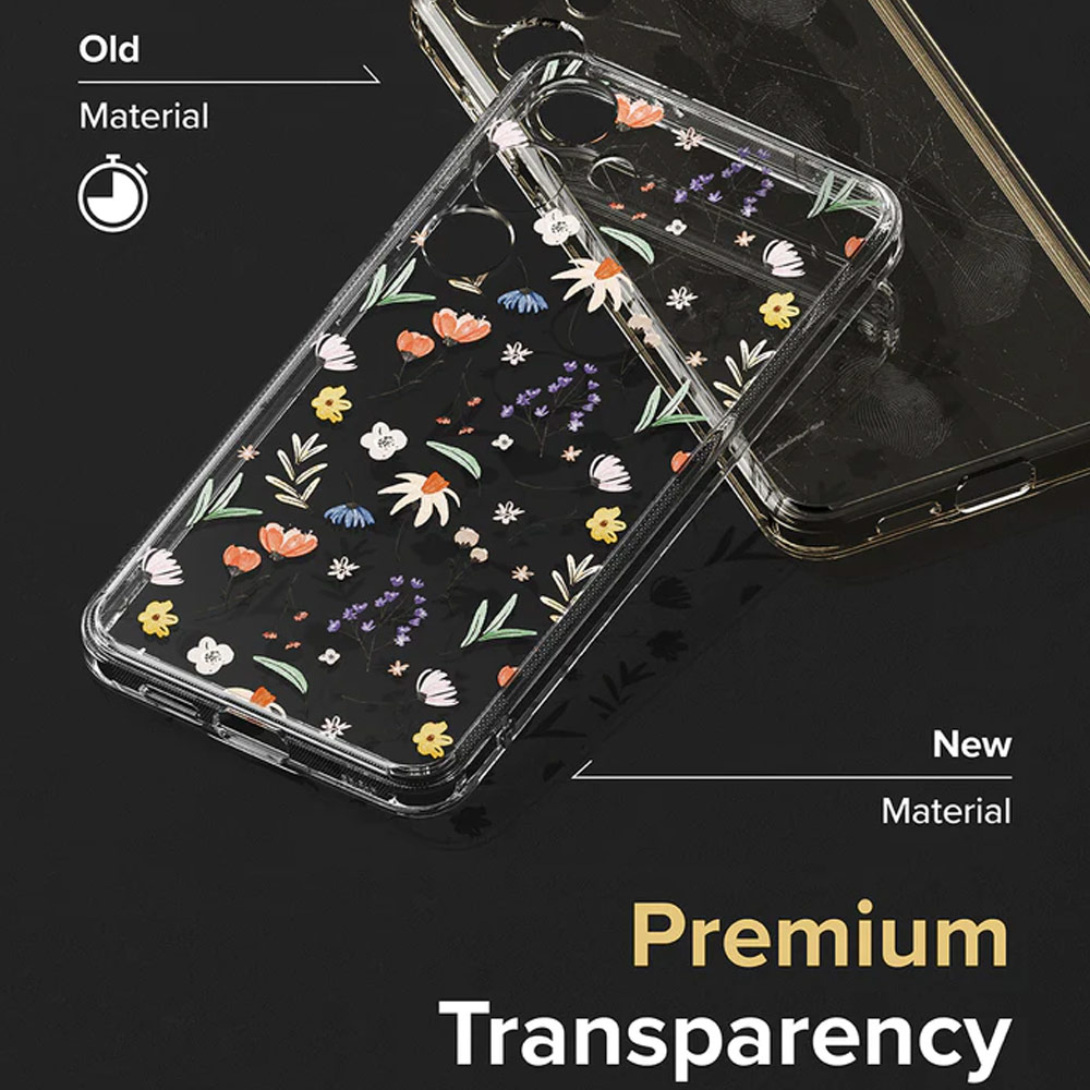 Picture of Samsung Galaxy S24 Case | Ringke Fusion Design Drop Protection Case for Samsung Galaxy S24 (Dry Flowers)