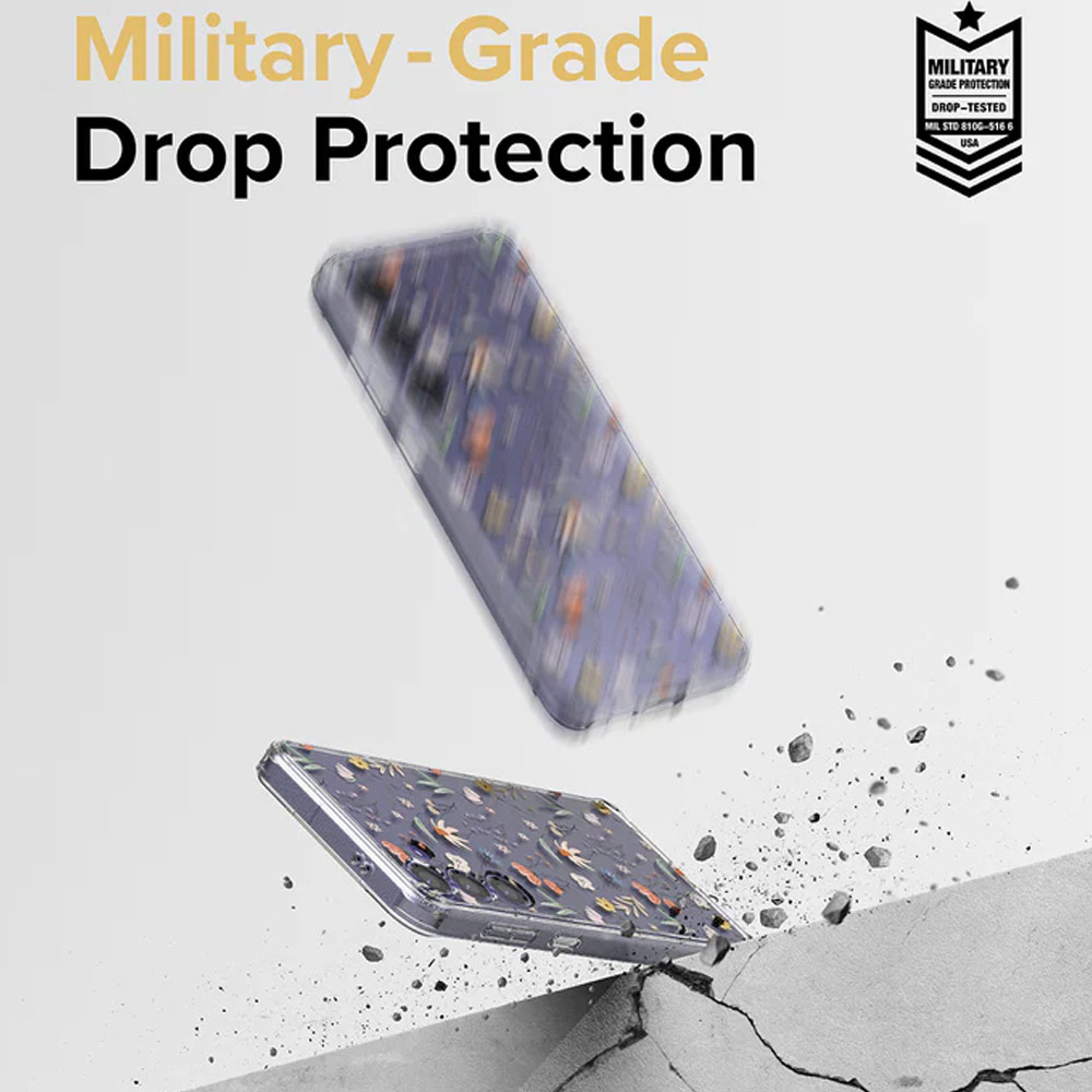 Picture of Samsung Galaxy S24 Case | Ringke Fusion Design Drop Protection Case for Samsung Galaxy S24 (Dry Flowers)