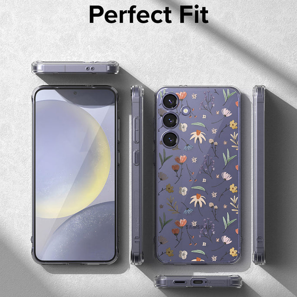 Picture of Samsung Galaxy S24 Case | Ringke Fusion Design Drop Protection Case for Samsung Galaxy S24 (Dry Flowers)