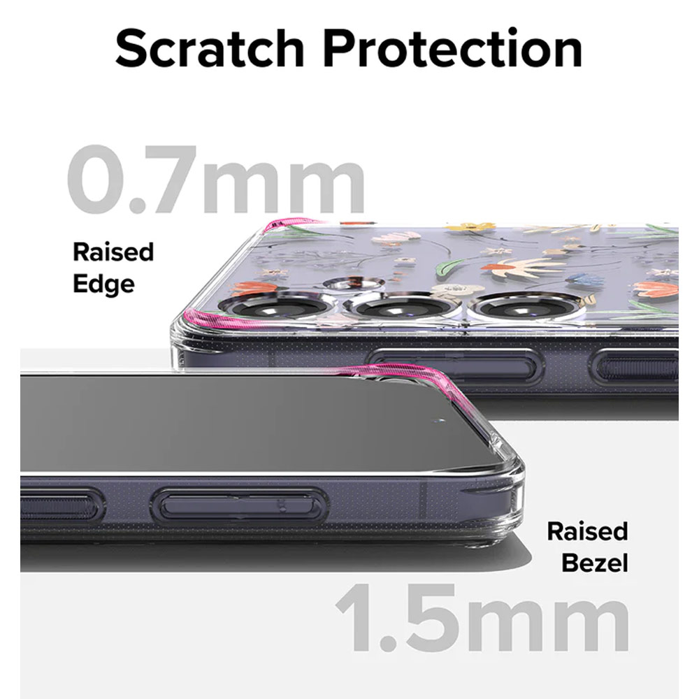Picture of Samsung Galaxy S24 Case | Ringke Fusion Design Drop Protection Case for Samsung Galaxy S24 (Dry Flowers)