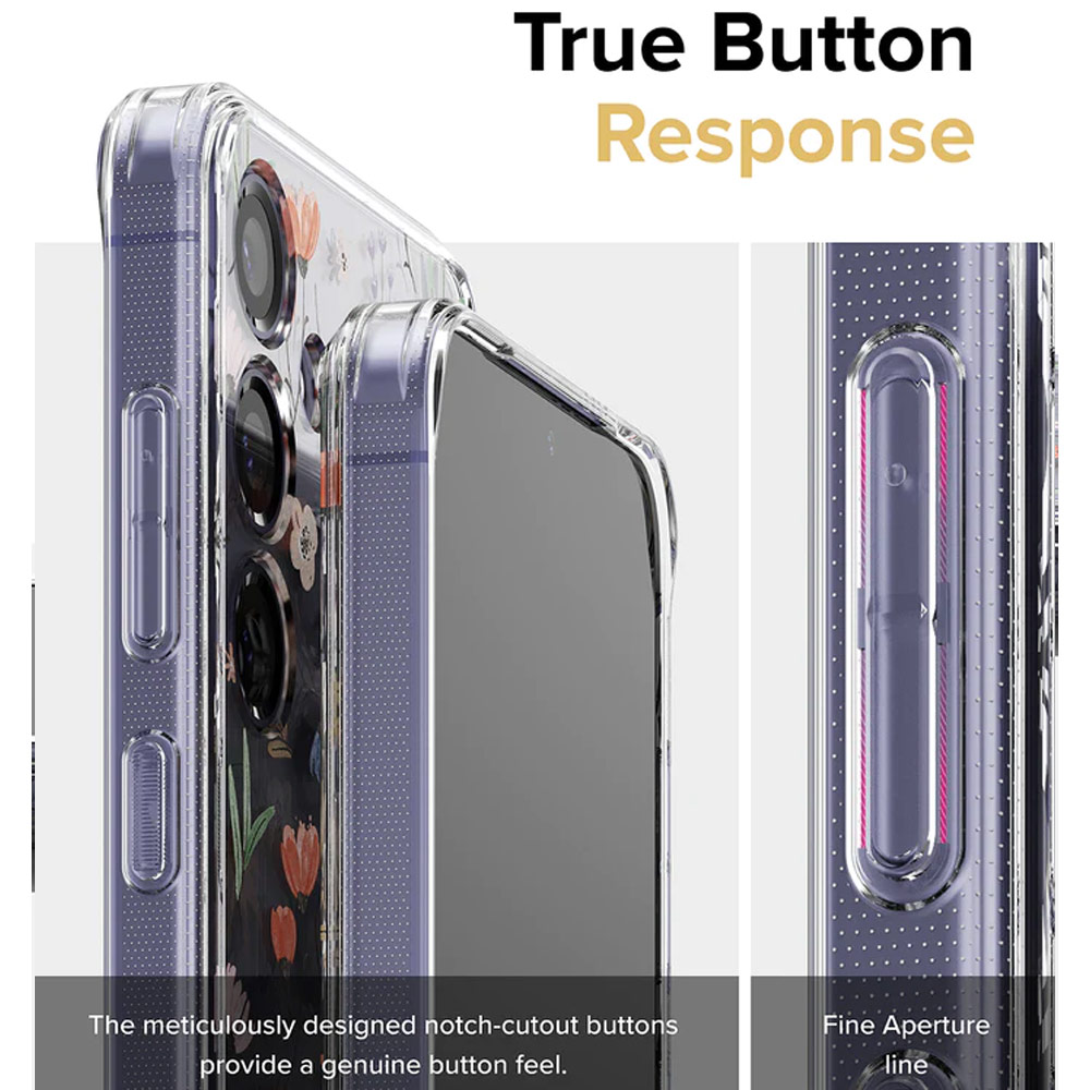 Picture of Samsung Galaxy S24 Case | Ringke Fusion Design Drop Protection Case for Samsung Galaxy S24 (Dry Flowers)