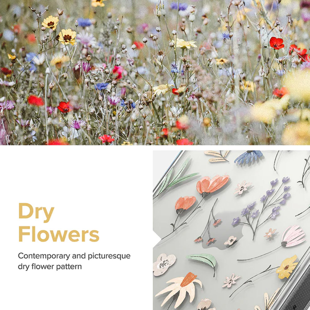 Picture of Apple iPhone 14 Plus 6.7 Case | Ringke Fusion Design Female Modern Women Girl Trendy Design Slim Drop Protection Case for iPhone 14 Plus 6.7 (Dry Flowers)