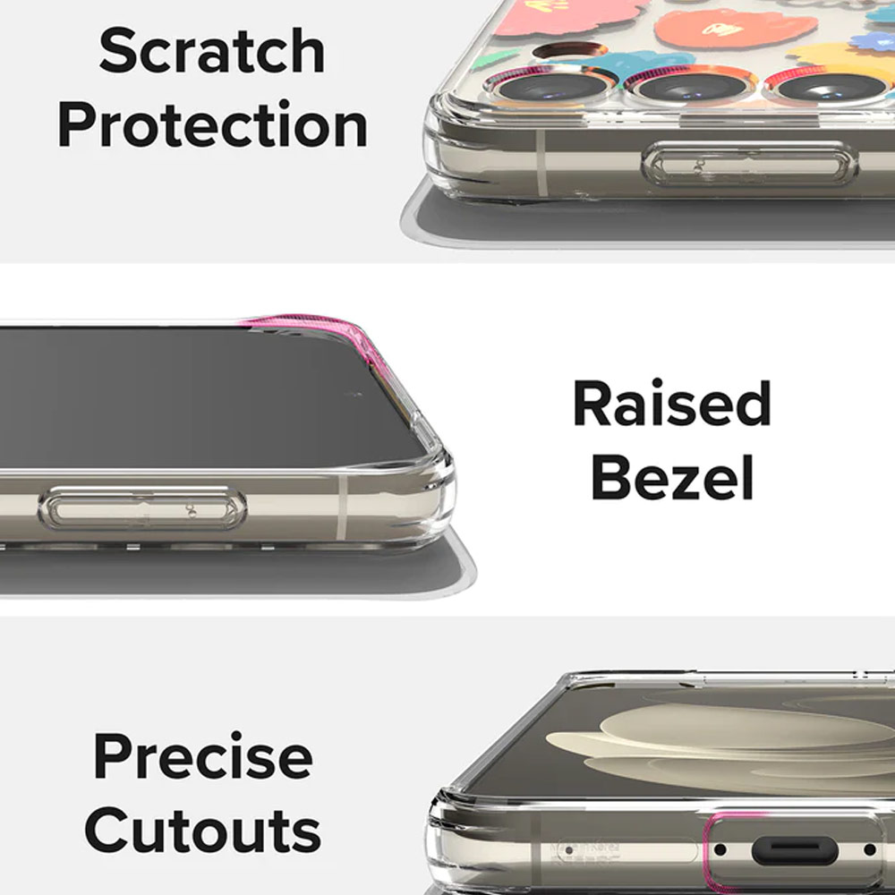 Picture of Samsung Galaxy S23 Case | Ringke Fusion Design Transparent Protection Case for Samsung Galaxy S23 Plus (Floral)