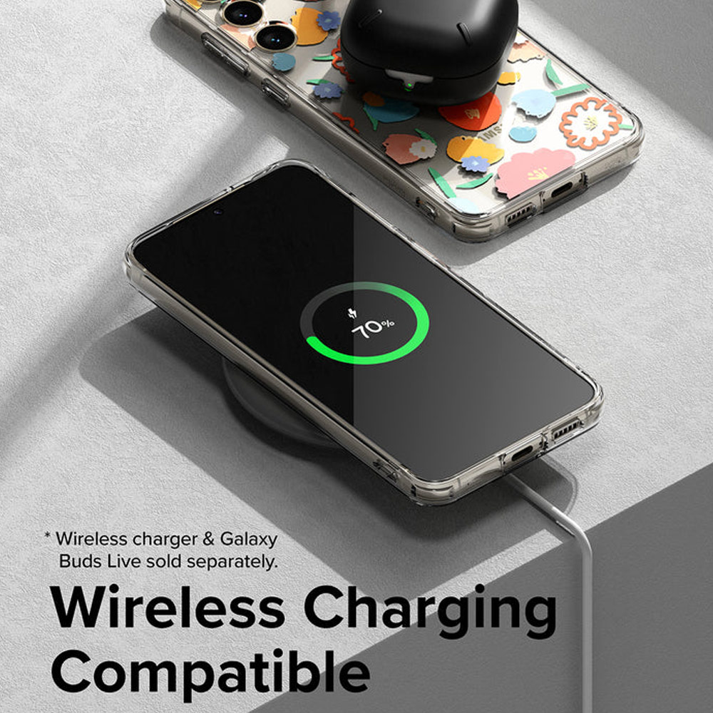 Picture of Samsung Galaxy S23 Case | Ringke Fusion Design Transparent Protection Case for Samsung Galaxy S23 Plus (Floral)