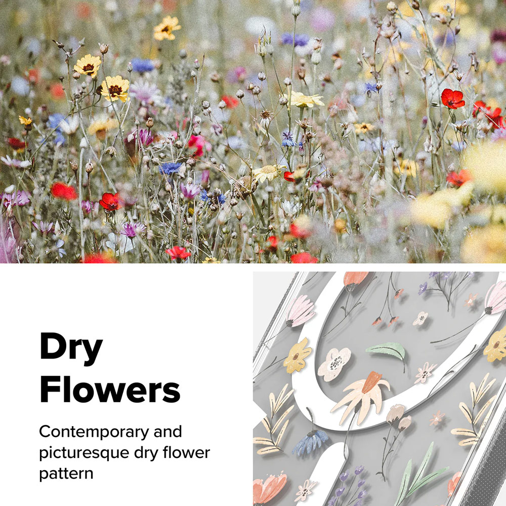 Picture of Samsung Galaxy S26 Ultra Case | Ringke Fusion Design Magnetic Transparent Protection Case for Samsung Galaxy S26 Ultra (Dry Flower)