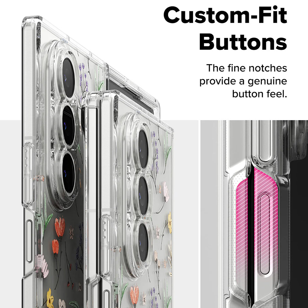 Picture of Samsung Galaxy Z Fold 7 Case | Ringke Fusion Design Protection Case with Strap Hole for Samsung Galaxy Z Fold 7 (Dry Flower)