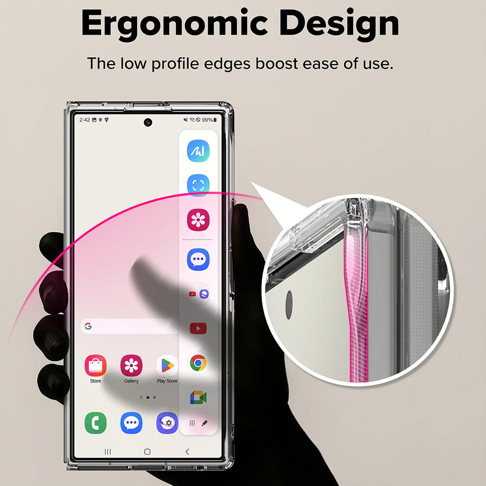 Picture of Samsung Galaxy Z Fold 7 Case | Ringke Fusion Design Protection Case with Strap Hole for Samsung Galaxy Z Fold 7 (Dry Flower)