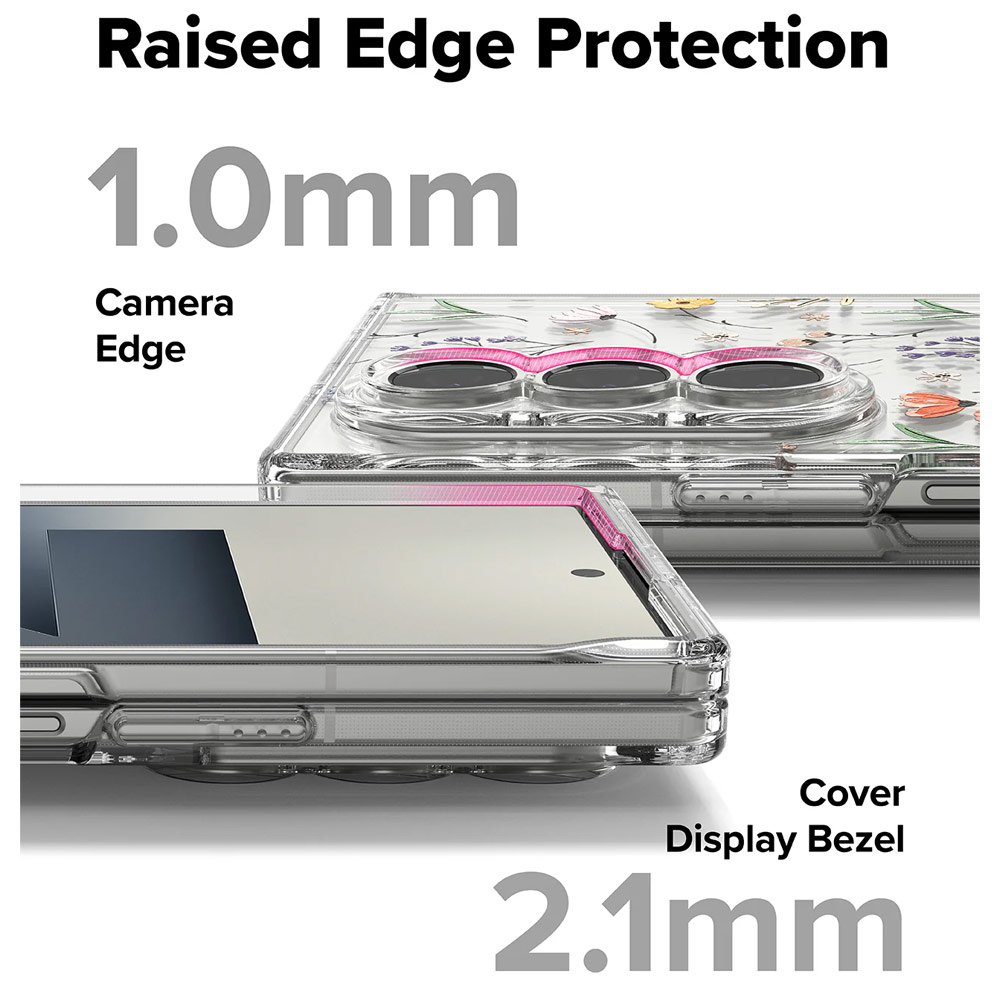 Picture of Samsung Galaxy Z Fold 7 Case | Ringke Fusion Design Protection Case with Strap Hole for Samsung Galaxy Z Fold 7 (Dry Flower)