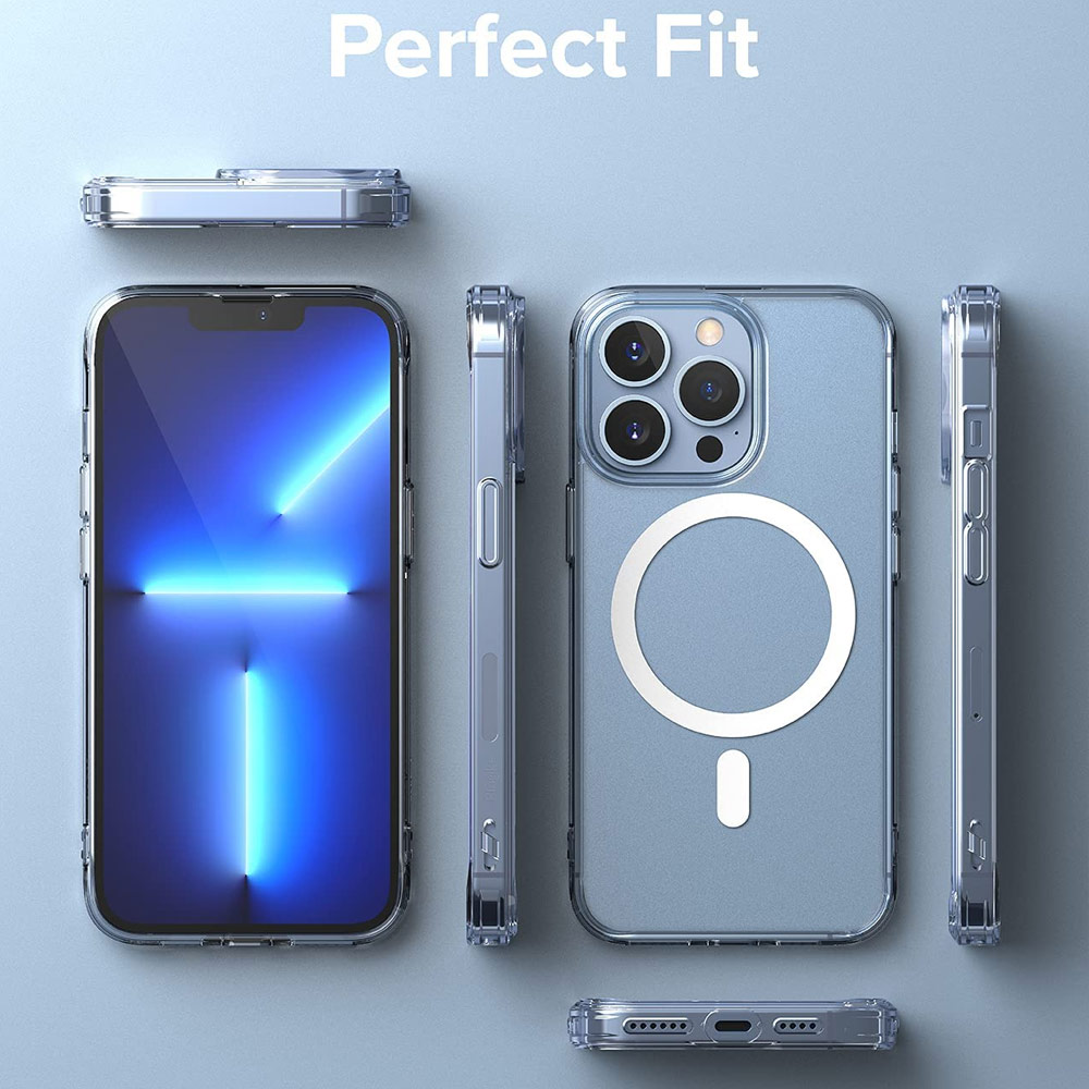 Picture of Apple iPhone 13 Pro 6.1 Case | Ringke Fusion Magnetic Matte Protection Case Magsafe Compatible for Apple iPhone 13 Pro 6.1 (Matte Clear)