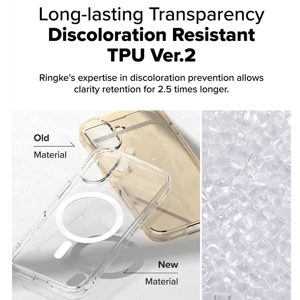 Picture of Apple iPhone 16 6.1 Case | Ringke Fusion Magnetic Slim Drop Protection Case Magsafe Compatible for  iPhone 16 6.1 (Matte)