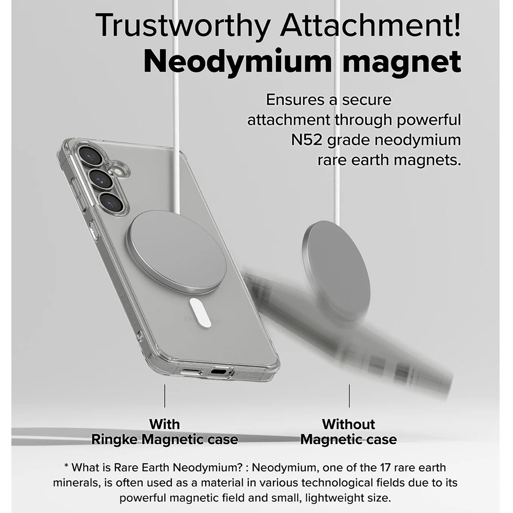 Picture of Samsung Galaxy S25 Plus Case | Ringke Fusion Magnetic Transparent Protection Case for Samsung Galaxy S25 Plus (Matte)