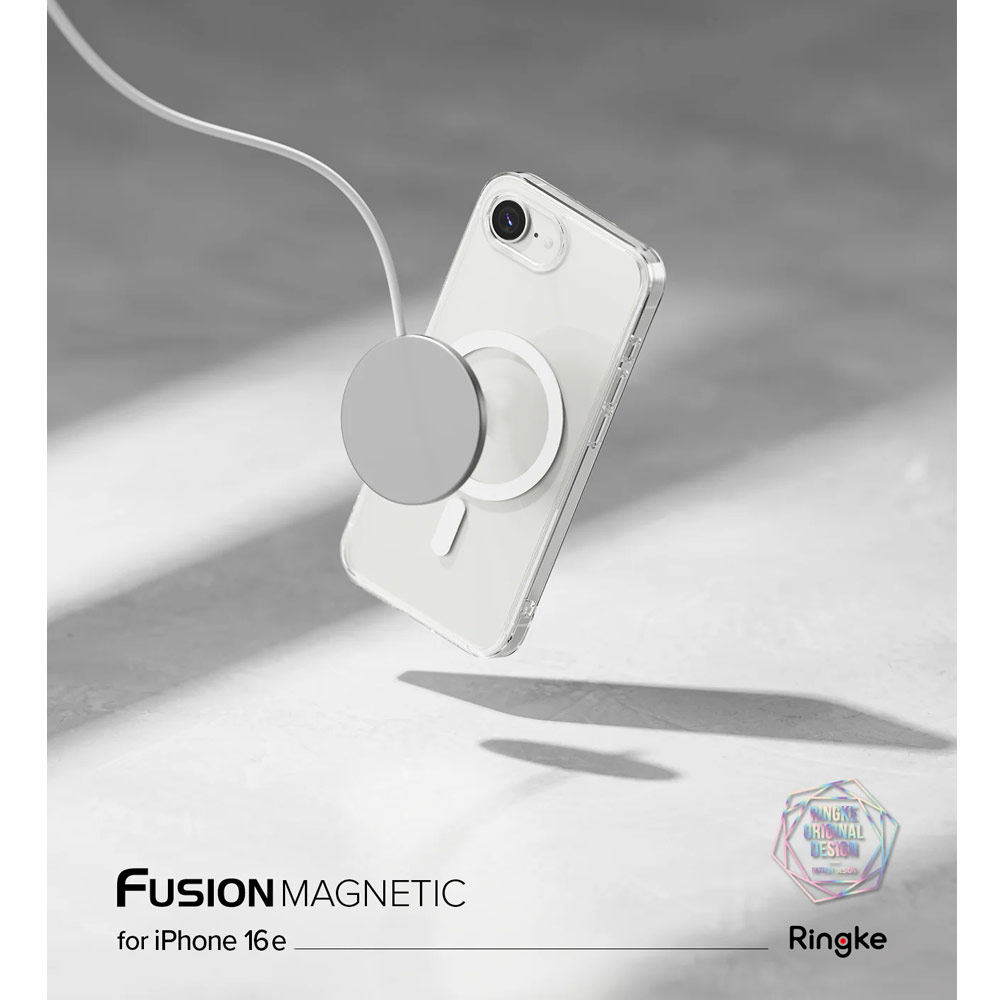 Picture of Apple iPhone 16e Case | Ringke Fusion Magnetic Transparent Hybrid Protection Case for iPhone 16e (Clear)