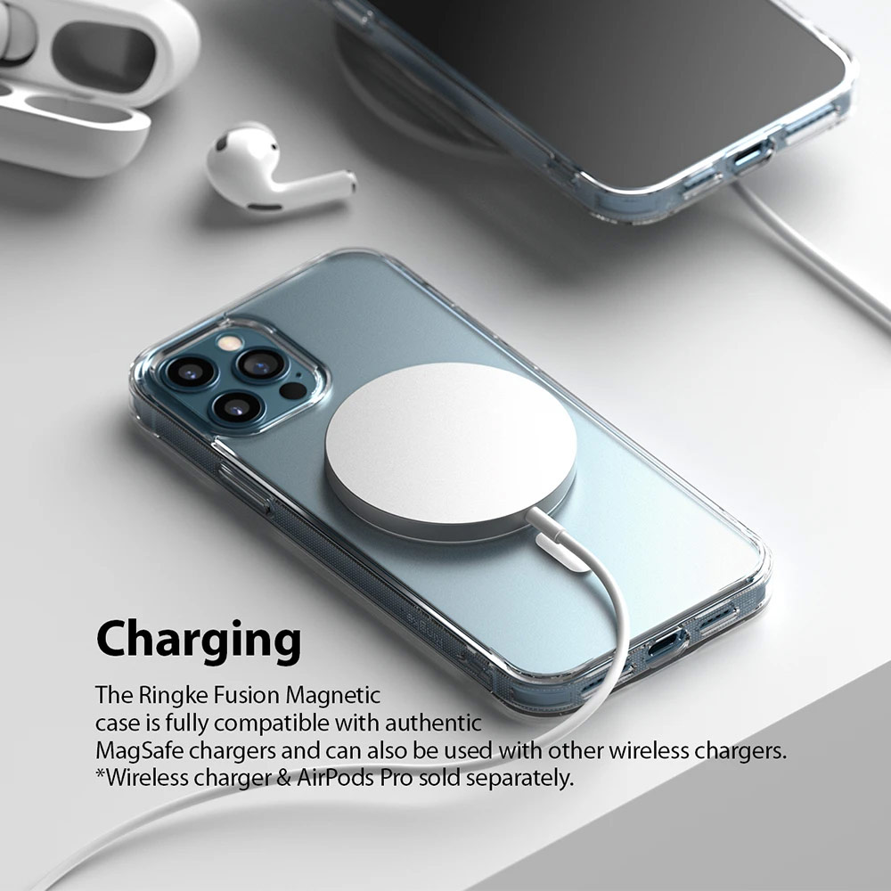 Picture of Apple iPhone 12 6.1 Case | Ringke Fusion Magnetic Protection Case for iPhone 12 iPhone 12 Pro 6.1 (Matte Clear)