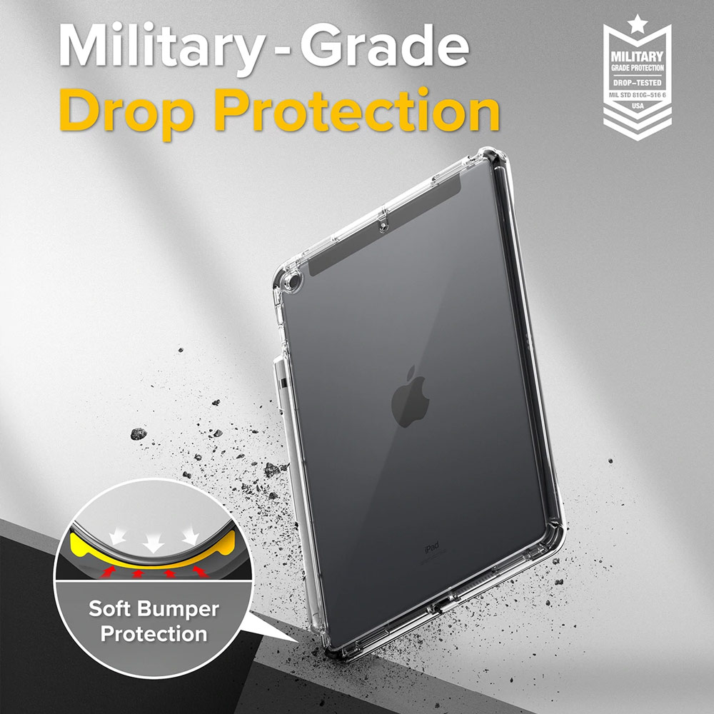 Picture of Apple iPad 10.2 9th gen 2021 Case | Ringke Fusion Plus Back Case Protection Case for Apple iPad 10.2 9th Gen 2021 (White Black)