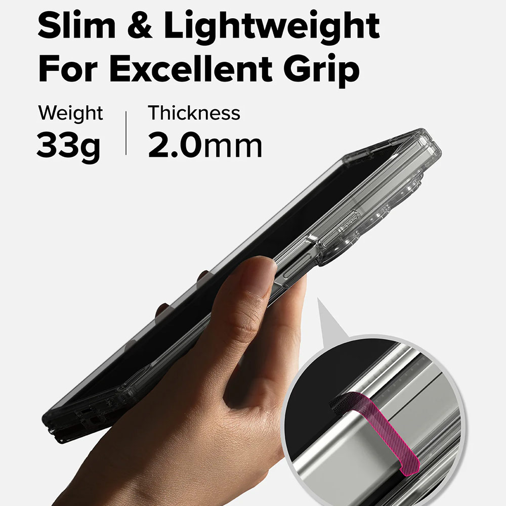 Picture of Samsung Galaxy Z Fold 7 Case | Ringke Fusion Protection Case with Strap Hole for Samsung Galaxy Z Fold 7 (Clear)