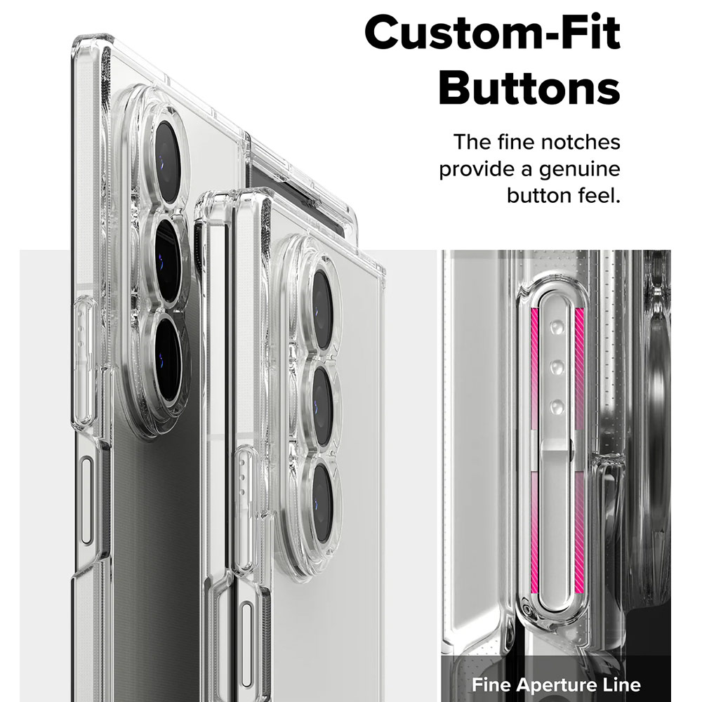 Picture of Samsung Galaxy Z Fold 7 Case | Ringke Fusion Protection Case with Strap Hole for Samsung Galaxy Z Fold 7 (Clear)