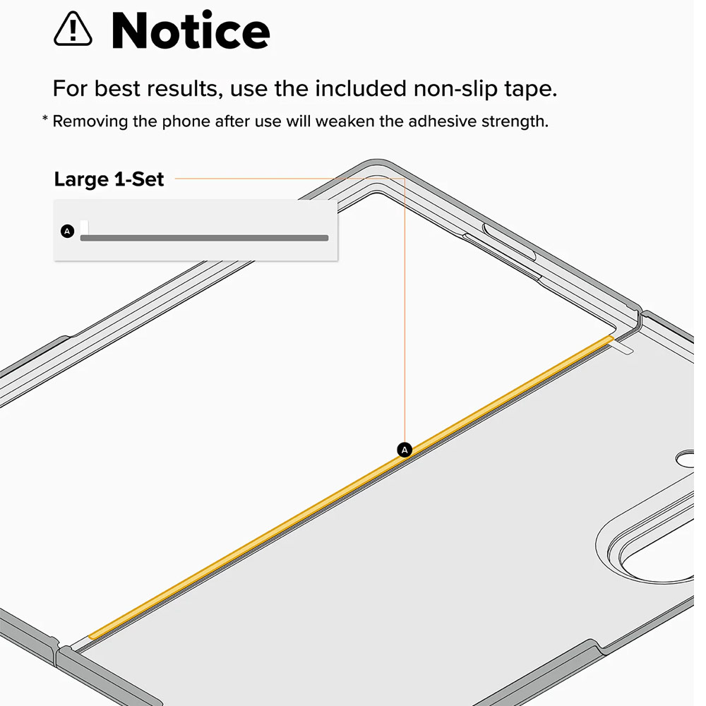 Picture of Samsung Galaxy Z Fold 7 Case | Ringke Fusion Protection Case with Strap Hole for Samsung Galaxy Z Fold 7 (Clear)