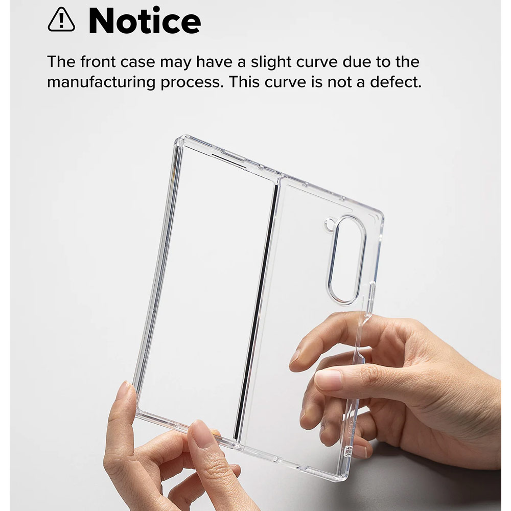 Picture of Samsung Galaxy Z Fold 7 Case | Ringke Fusion Protection Case with Strap Hole for Samsung Galaxy Z Fold 7 (Clear)