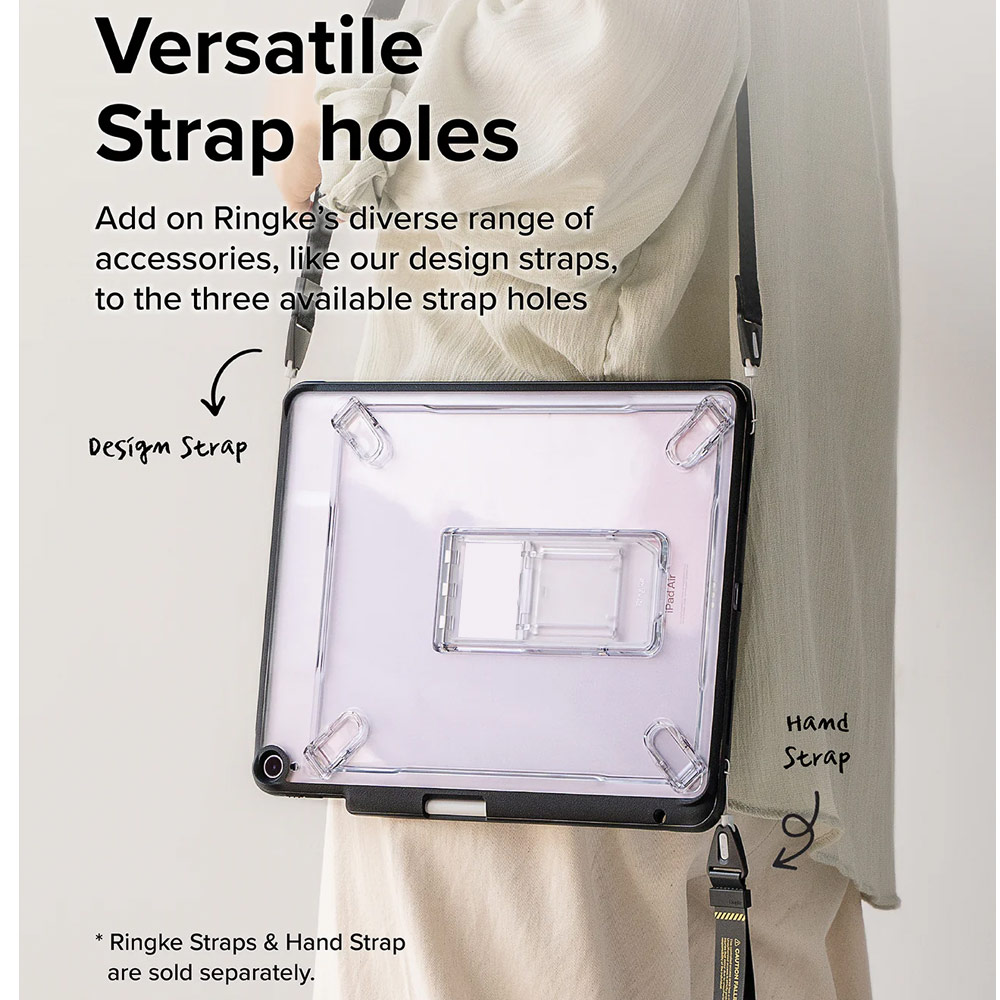 Picture of Apple iPad Air 13 M3 2025 Case | Ringke Fusion Sketch Stand Case Horizontal Vertical Multi Angle Stand Back Drop Protection Case for iPad Air 13" M2 2024 M3 2025 (Black)