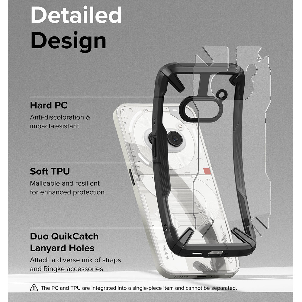 Picture of Nothing Phone 2a Case | Ringke Fusion X Hybrid Drop Protection Case for Nothing Phone 2a (Black)
