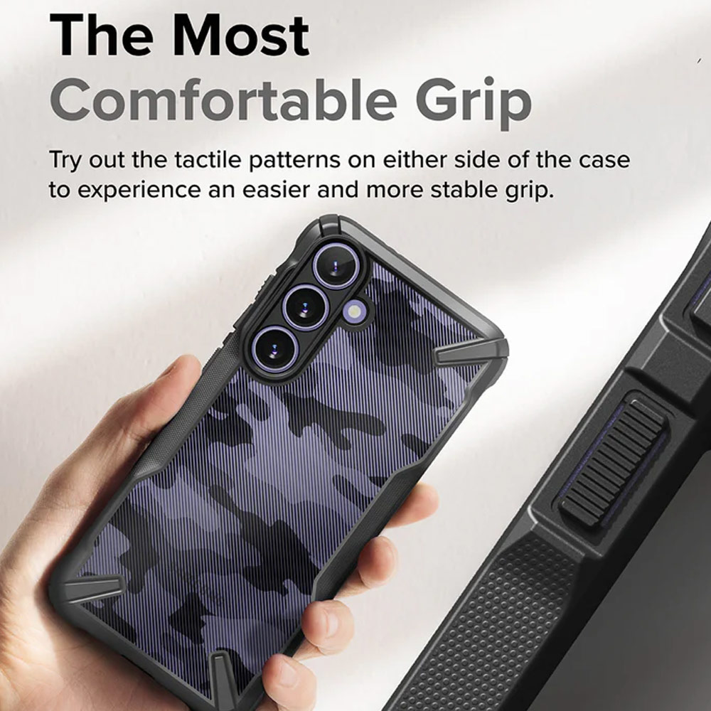 Picture of Samsung Galaxy S24 Case | Ringke Fusion X Drop Protection Case for Samsung Galaxy S24 (Camo Black)