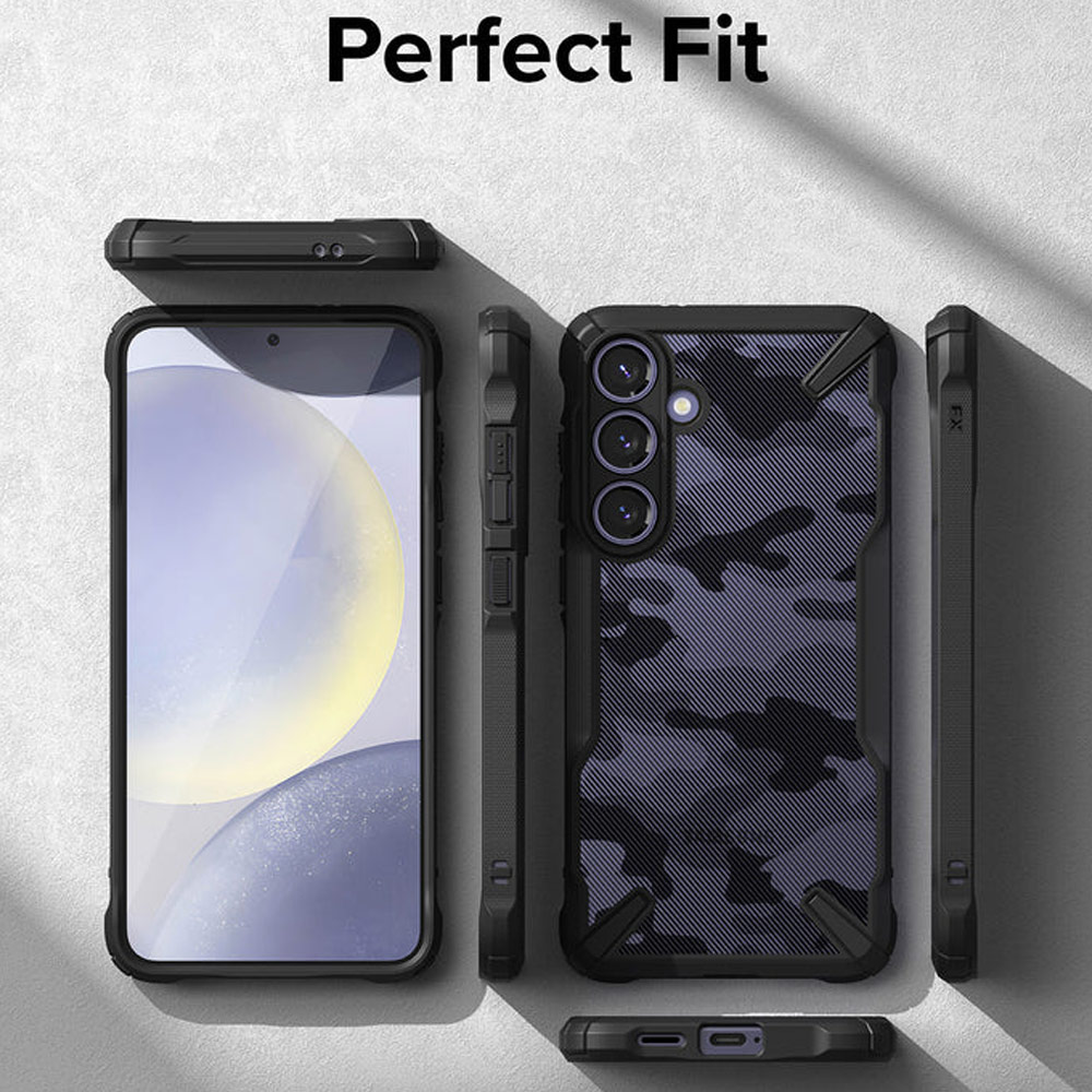 Picture of Samsung Galaxy S24 Case | Ringke Fusion X Drop Protection Case for Samsung Galaxy S24 (Camo Black)