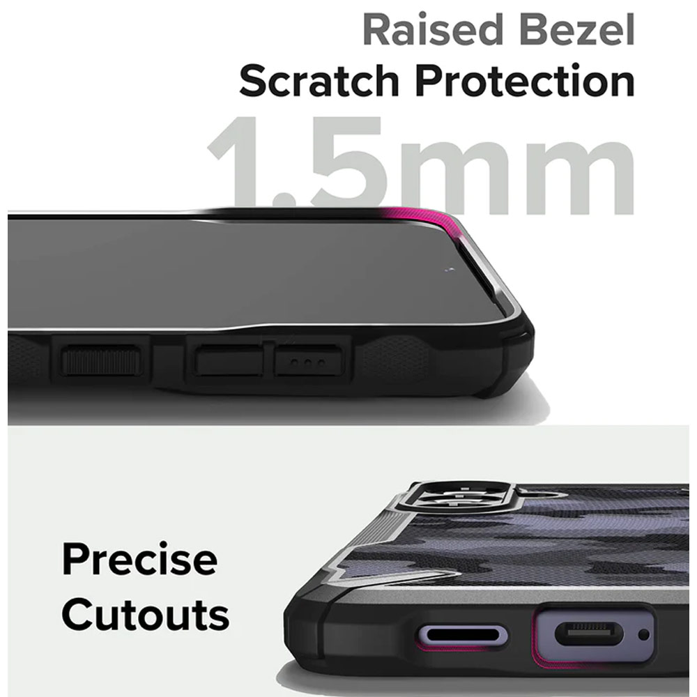 Picture of Samsung Galaxy S24 Case | Ringke Fusion X Drop Protection Case for Samsung Galaxy S24 (Camo Black)