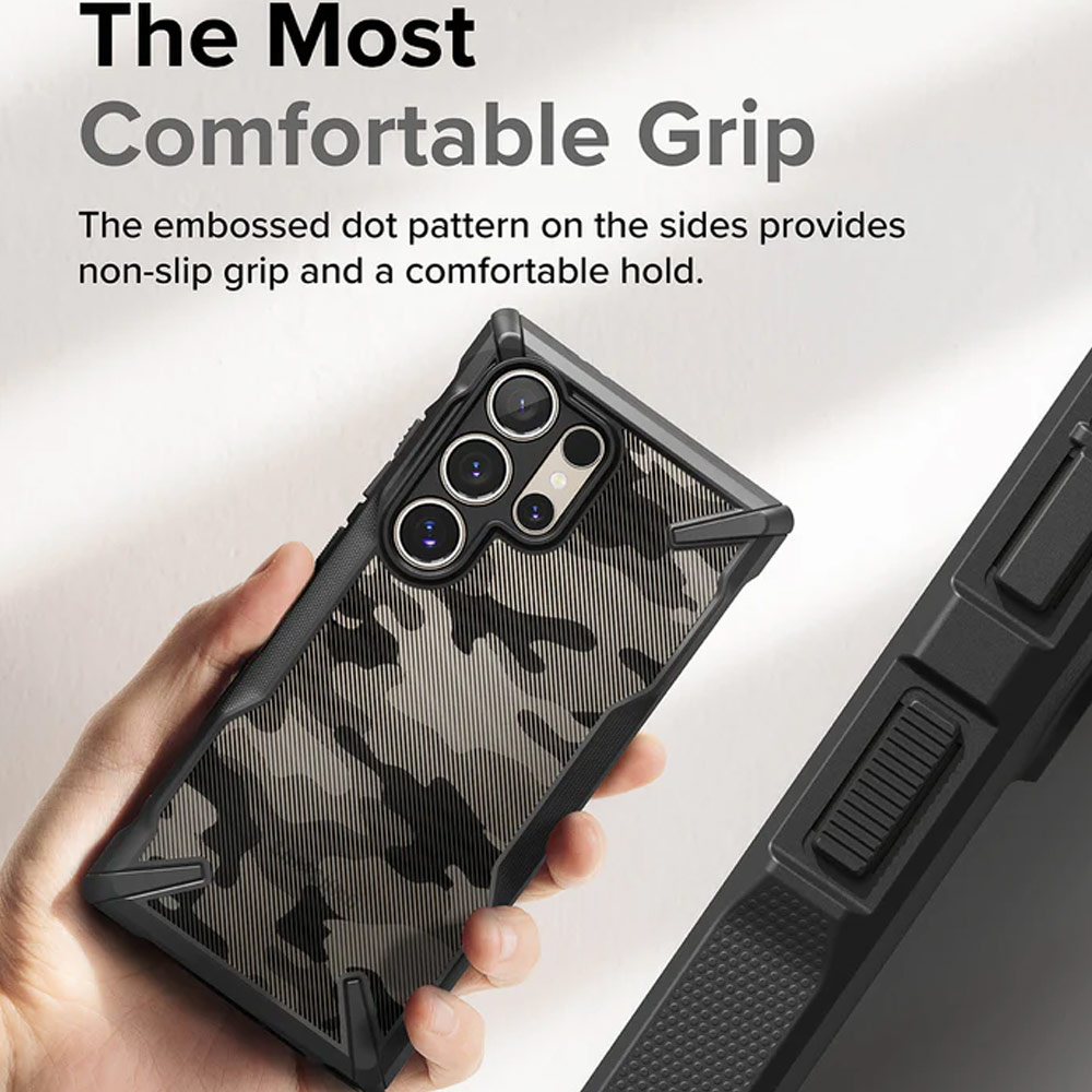 Picture of Samsung Galaxy S24 Ultra Case | Ringke Fusion X Drop Protection Case for Samsung Galaxy S24 Ultra 6.8 (Black)