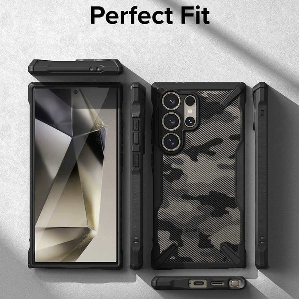 Picture of Samsung Galaxy S24 Ultra Case | Ringke Fusion X Drop Protection Case for Samsung Galaxy S24 Ultra 6.8 (Black)