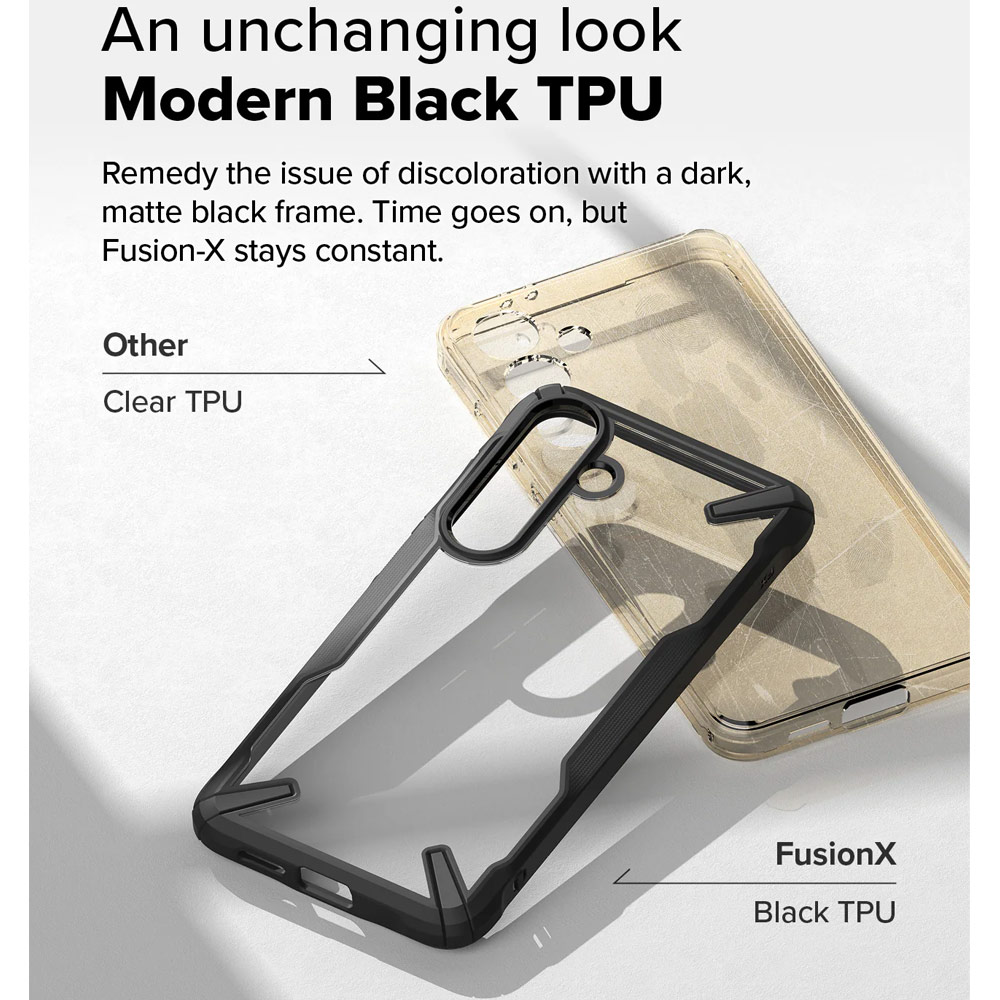 Picture of Samsung Galaxy S25 Plus Case | Ringke Fusion X Transparent Protection Case for Samsung Galaxy S25 Plus (Black)
