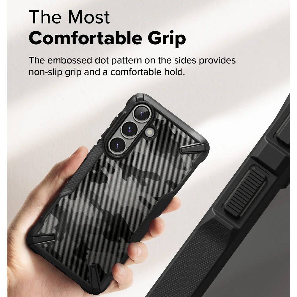 Picture of Samsung Galaxy S25 Plus Case | Ringke Fusion X Transparent Protection Case for Samsung Galaxy S25 Plus (Camo Black)