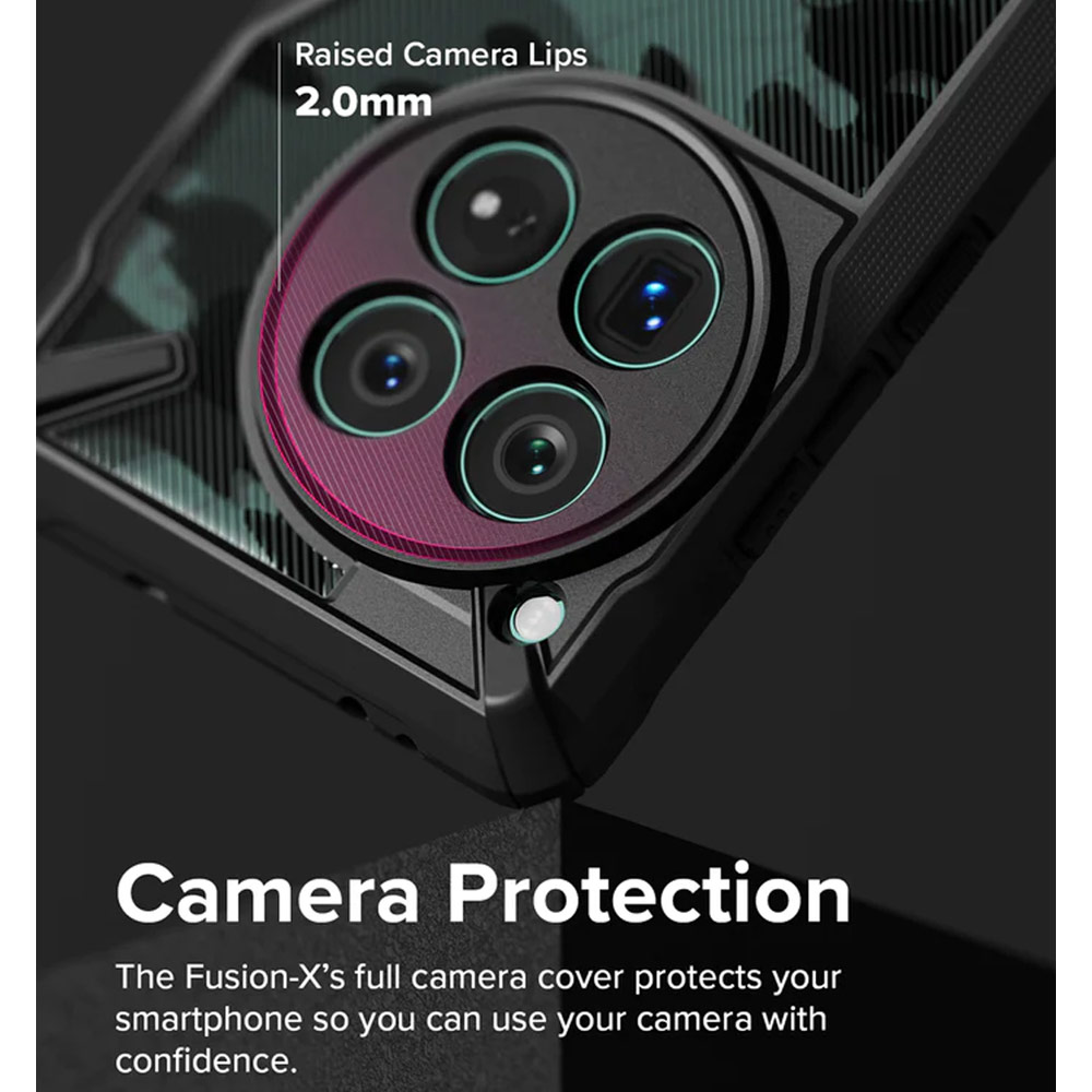 Picture of OnePlus 12 Case | Ringke Fusion X Drop Protection Case for OnePlus 12 (Black)