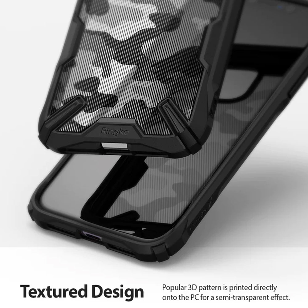 Picture of Apple iPhone 11 6.1 Case | Ringke Fusion X Solid Extreme Tough Protection Case Cover Casing for iPhone 11 6.1 (Camo Black)