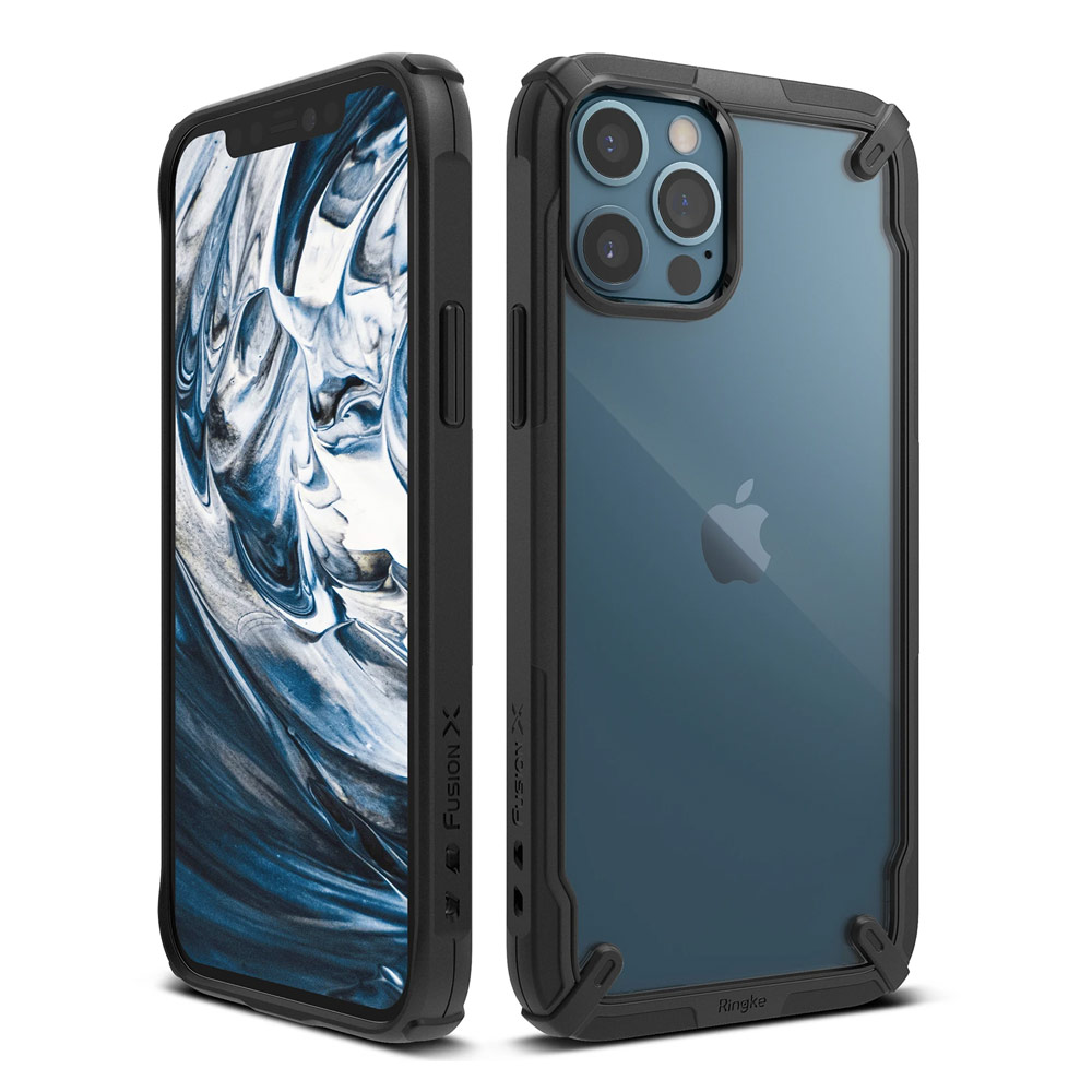 Picture of Apple iPhone 12 6.1 Case | Ringke Fusion-X Protection Case for Apple iPhone 12 iPhone 12 Pro 6.1 (Black)